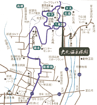 大丸温泉旅館周辺マップ